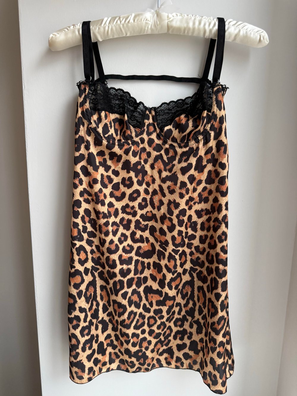 Leopar Mini Siyah Gecelik