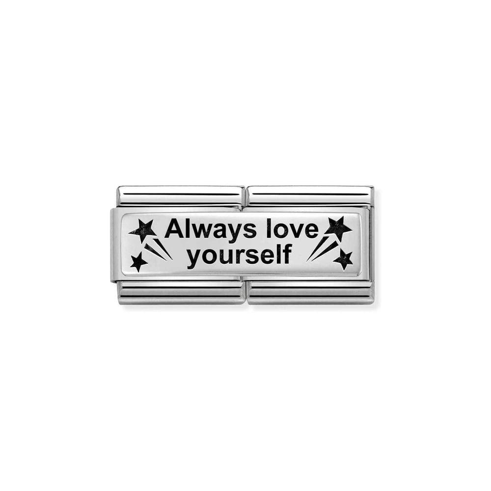 Composable Classic Çift Link Always Love Yourself 925 Ayar Gümüş