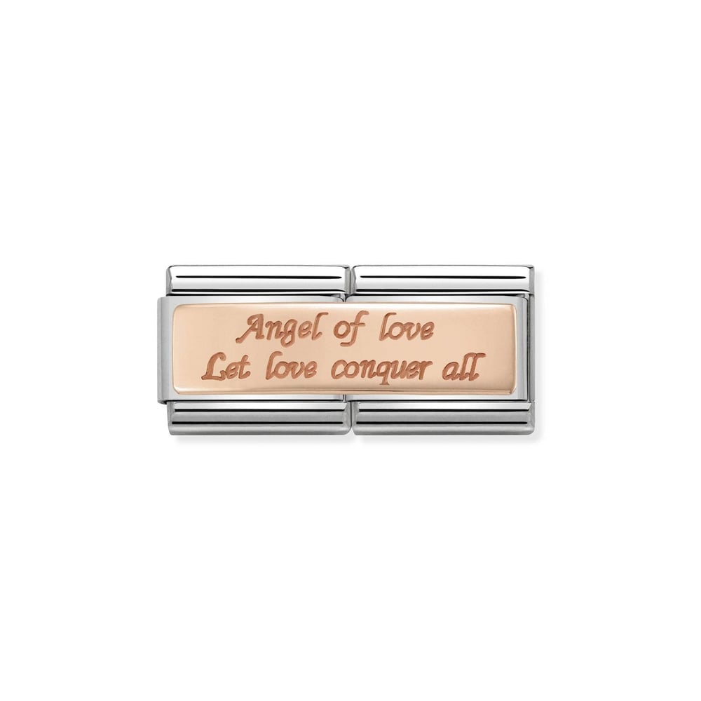 Composable Classic Çift Link Angel of Love Let Love Conquer 9 Ayar Rose Gold