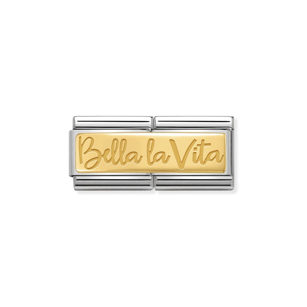 Composable Classic Çift Link Bella La Vita 18 Ayar Altın