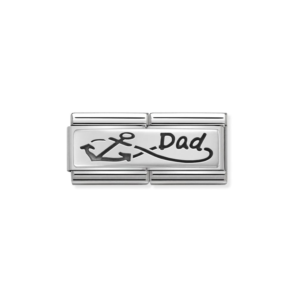 Composable Classic Çift Link Dad 925 Ayar Gümüş