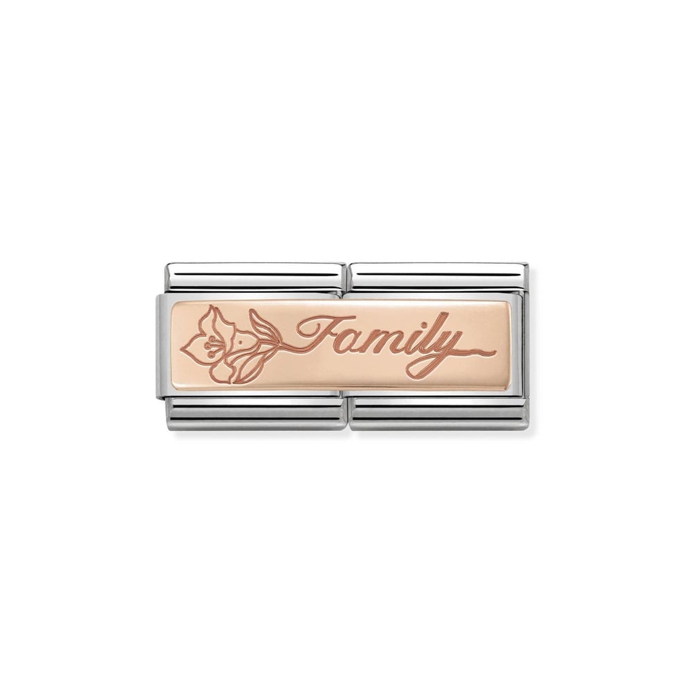 Composable Classic Çift Link Family Çiçek 9 Ayar Rose Gold