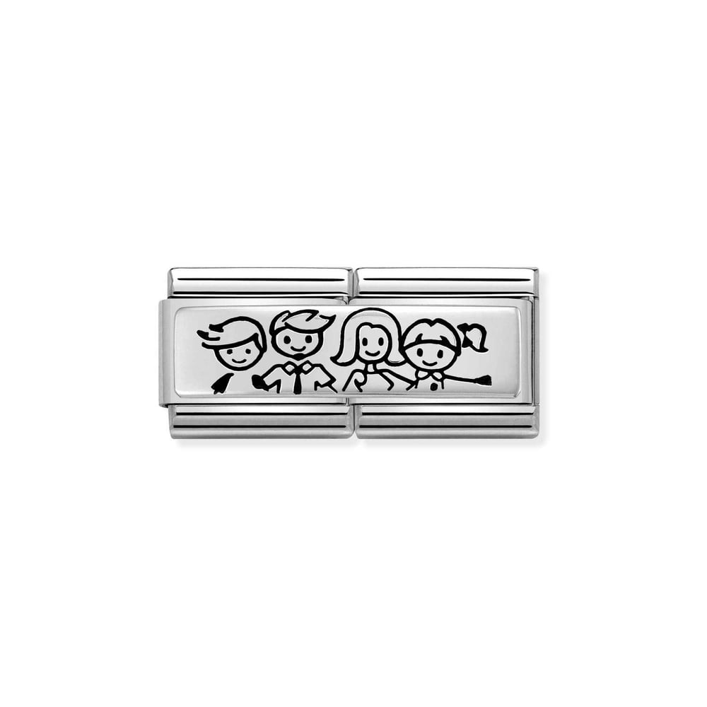 Composable Classic Çift Link Family Son Daughter 925 Ayar Gümüş