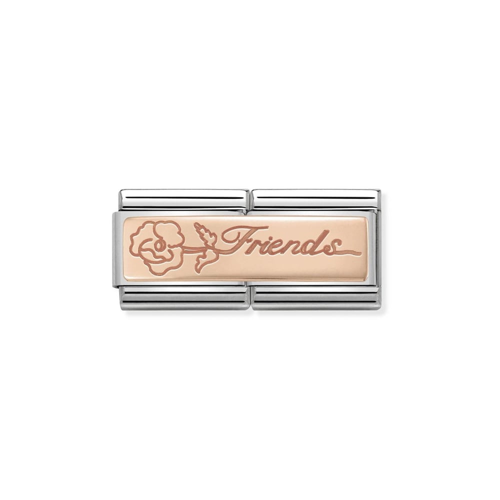Composable Classic Çift Link Friends Çiçek 9 Ayar Rose Gold