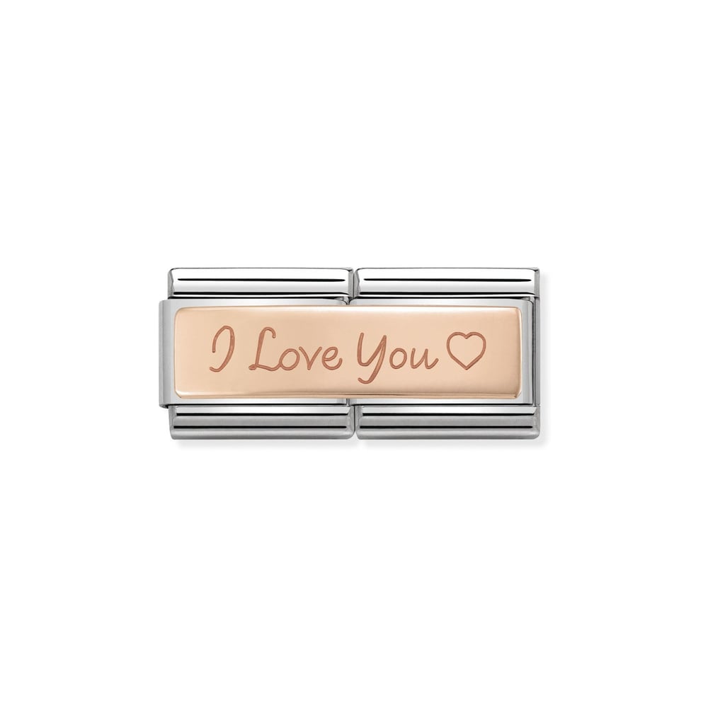 Composable Classic Çift Link I Love You 9 Ayar Rose Gold