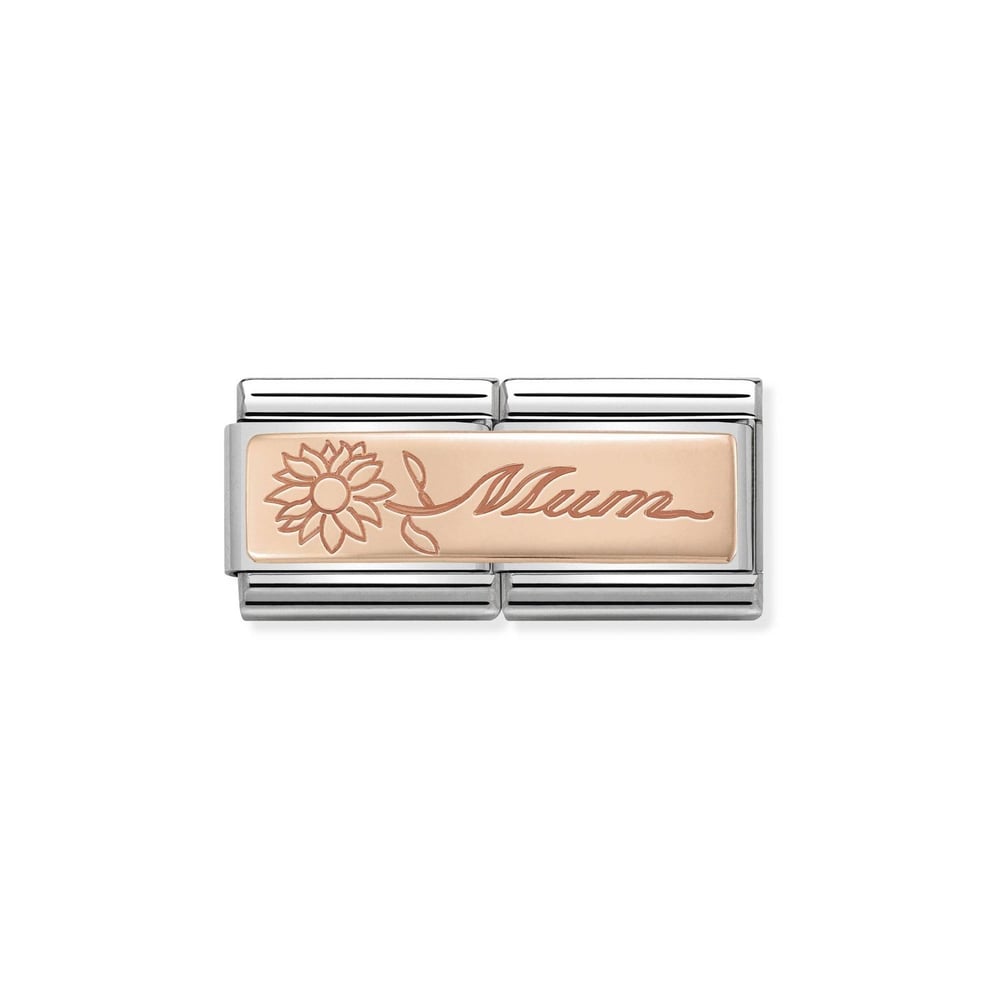 Composable Classic Çift Link Mum Çiçek 9 Ayar Rose Gold