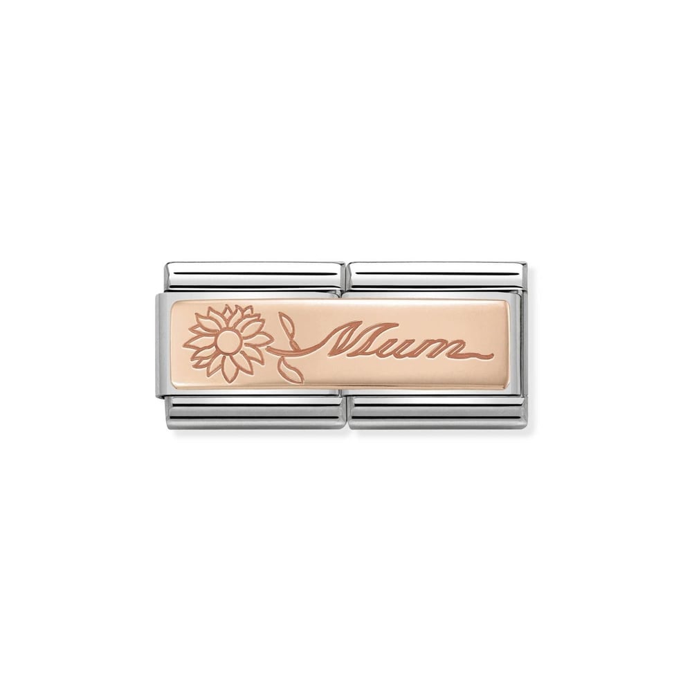 Composable Classic Çift Link Mum Çiçek 9 Ayar Rose Gold
