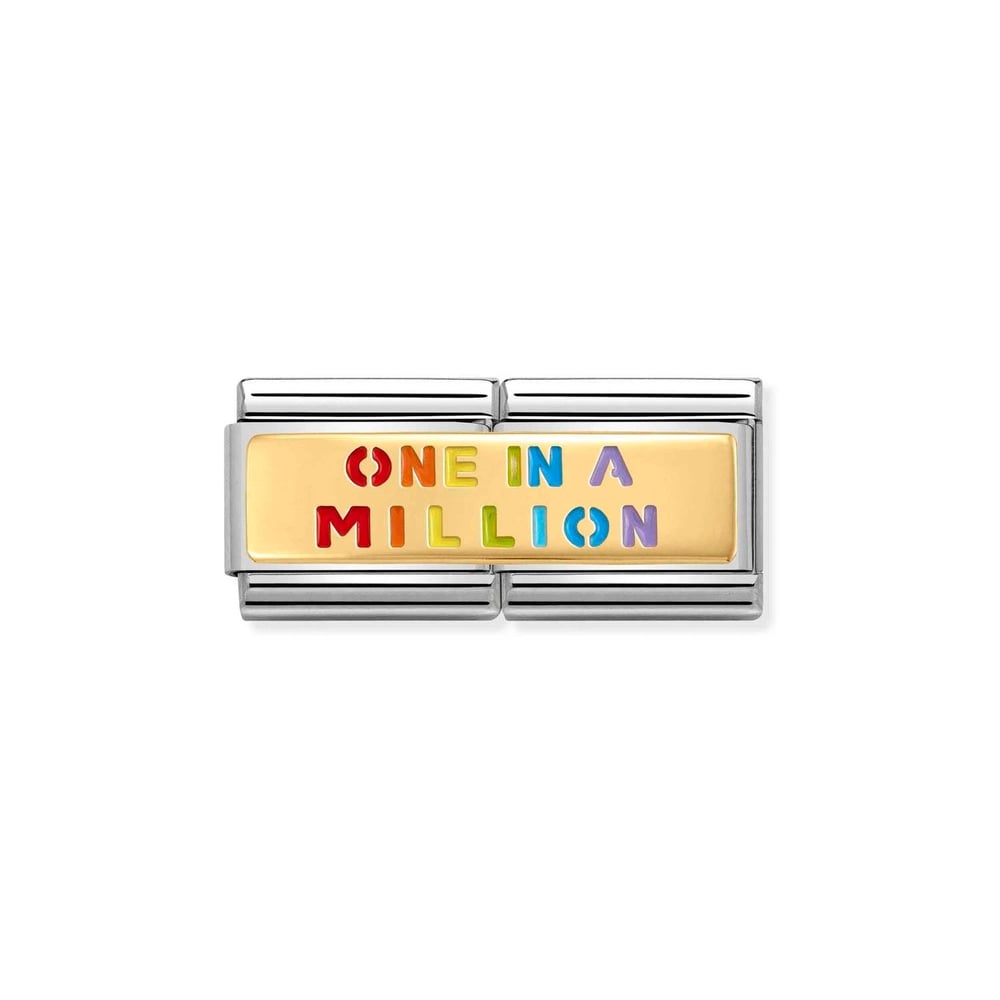 Composable Classic Çift Link Rainbow One In A Million 18 Ayar Altın