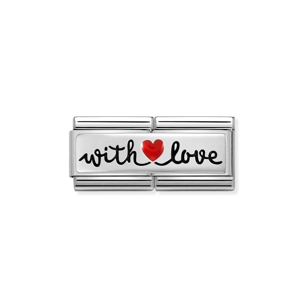Composable Classic Çift Link With Love 925 Ayar Gümüş