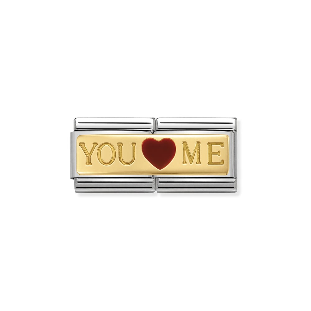 Composable Classic Çift Link You And Me 18 Ayar Altın