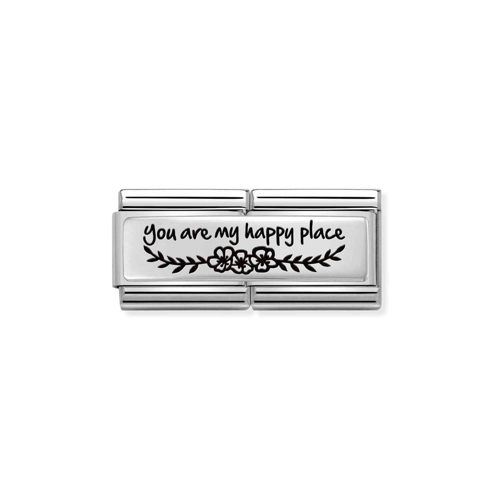 Composable Classic Çift Link You Are My Happy Place 925 Ayar Gümüş