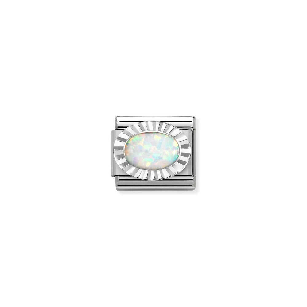 Composable Classic Link Beyaz Opal 925 Ayar Gümüş
