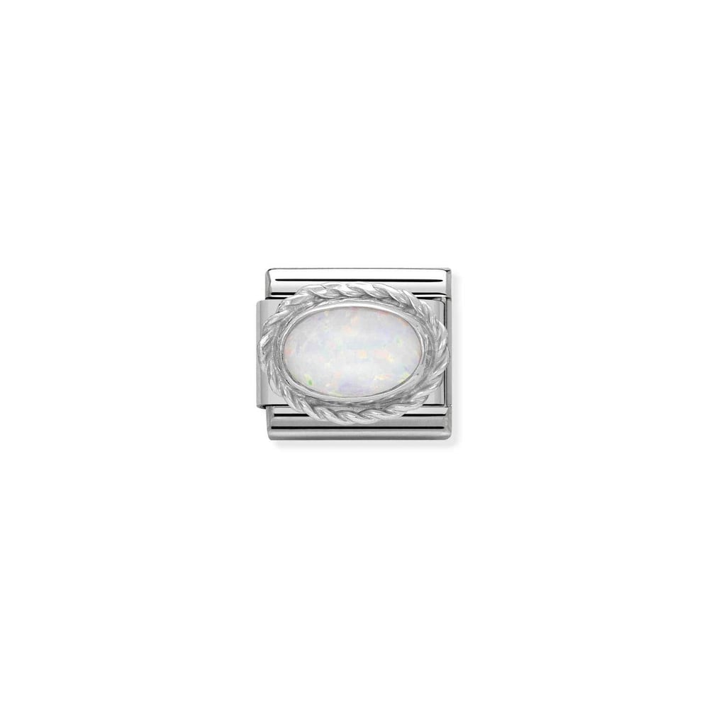 Composable Classic Link Beyaz Opral Taşlı 925 Ayar Gümüş