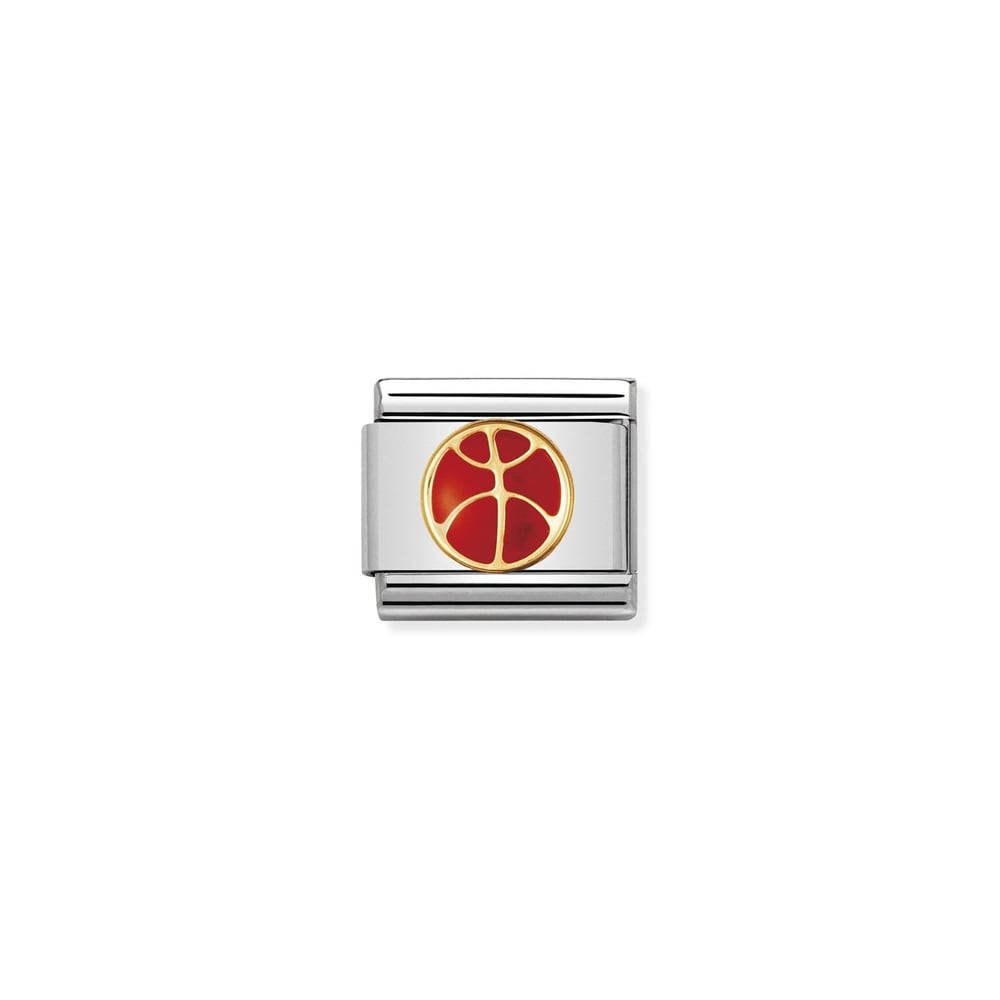 Composable Classic Link Emaye Basketbol Topu 18 Ayar Altın