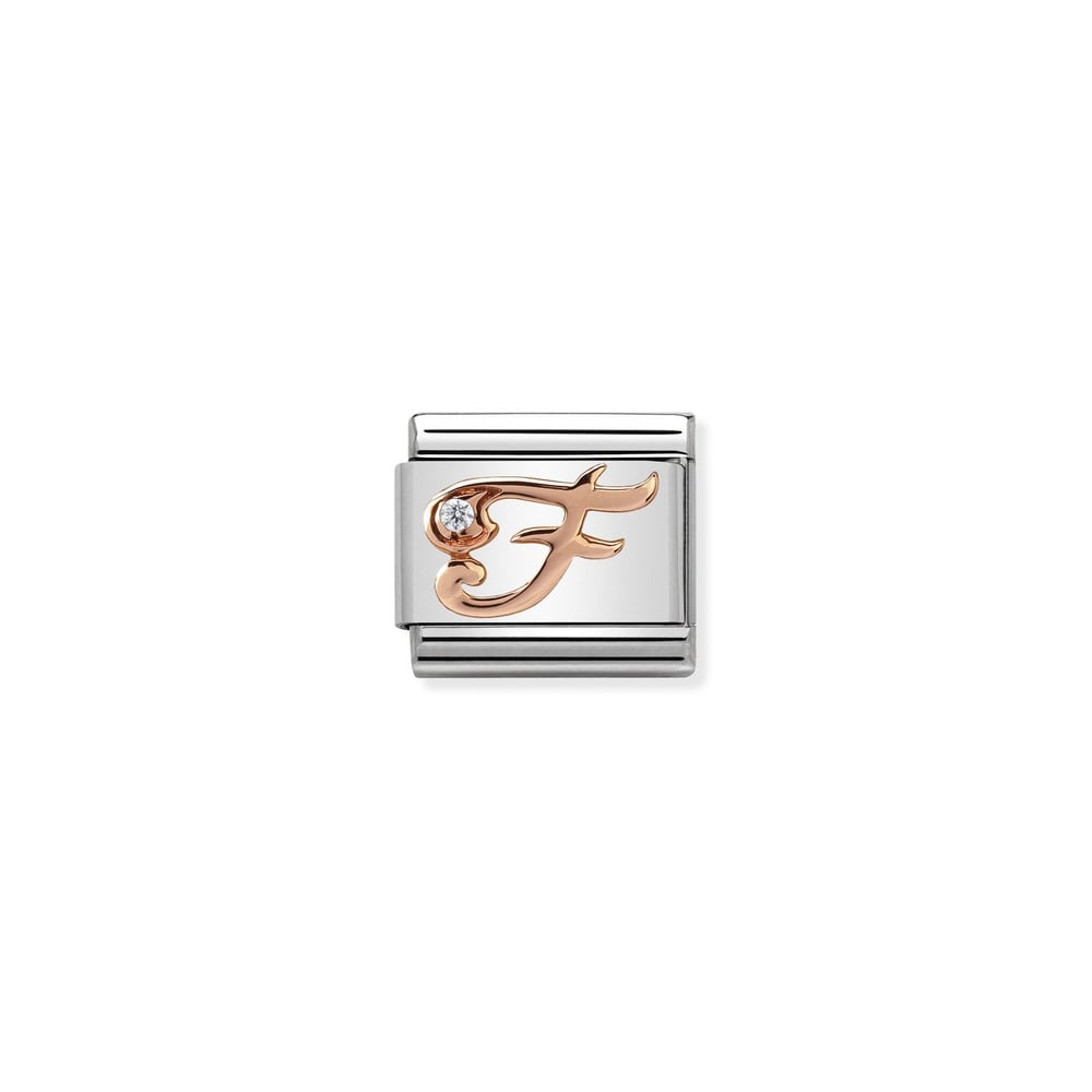 Composable Classic Link F Harfi 9 Ayar Rose Gold