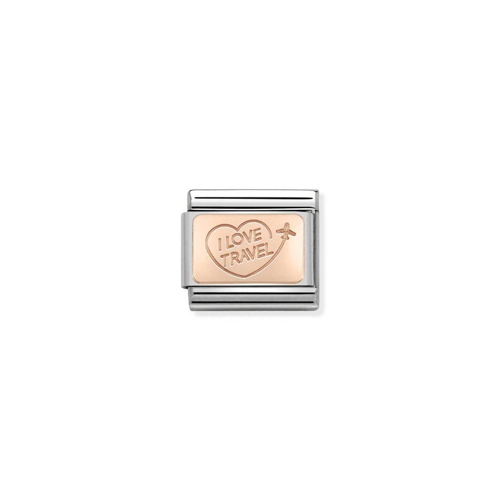 Composable Classic Link I Love Travel 9 Ayar Rose Gold