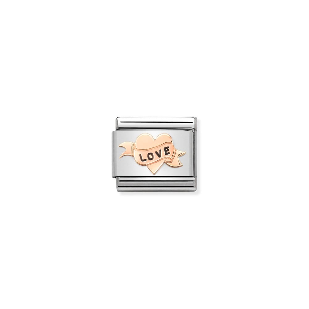 Composable Classic Link Kalp Love 9 Ayar Rose Gold