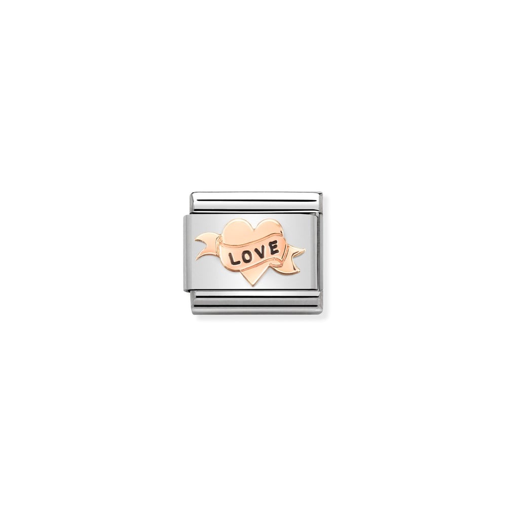 Composable Classic Link Kalp Love 9 Ayar Rose Gold