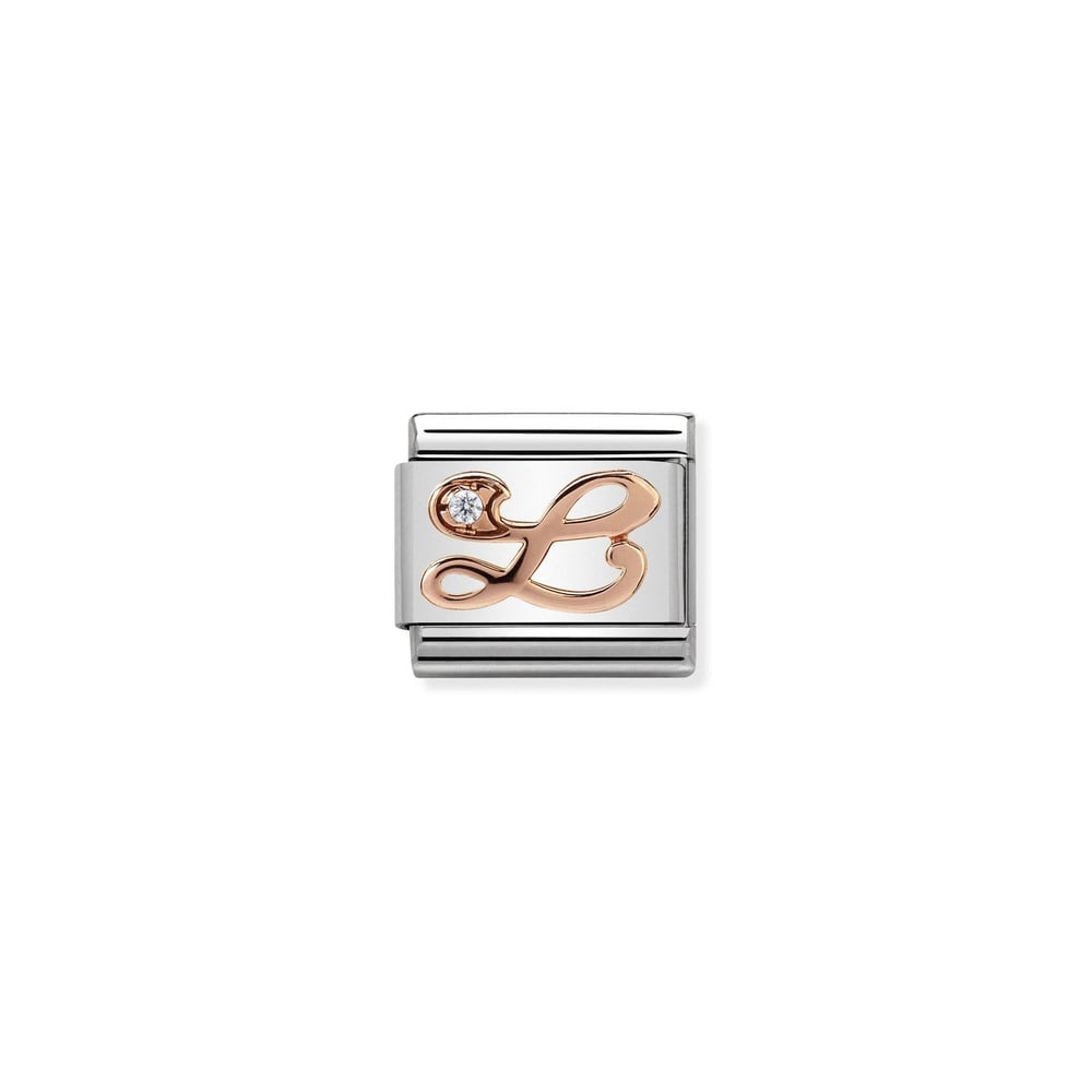 Composable Classic Link L Harfi 9 Ayar Rose Gold
