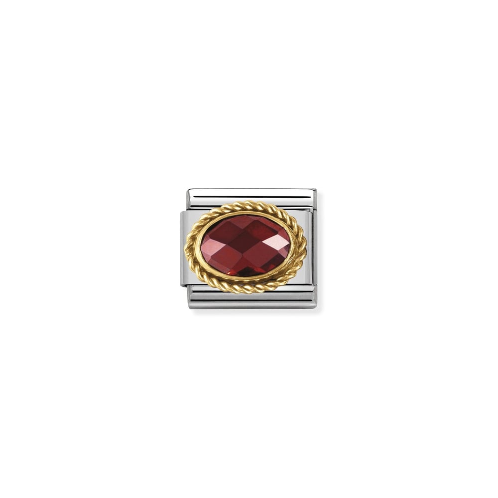 Composable Classic Link Oval Kırmızı 18 Ayar Altın