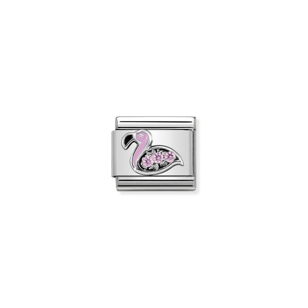 Composable Classic Link Pembe Flamingo 925 Ayar Gümüş