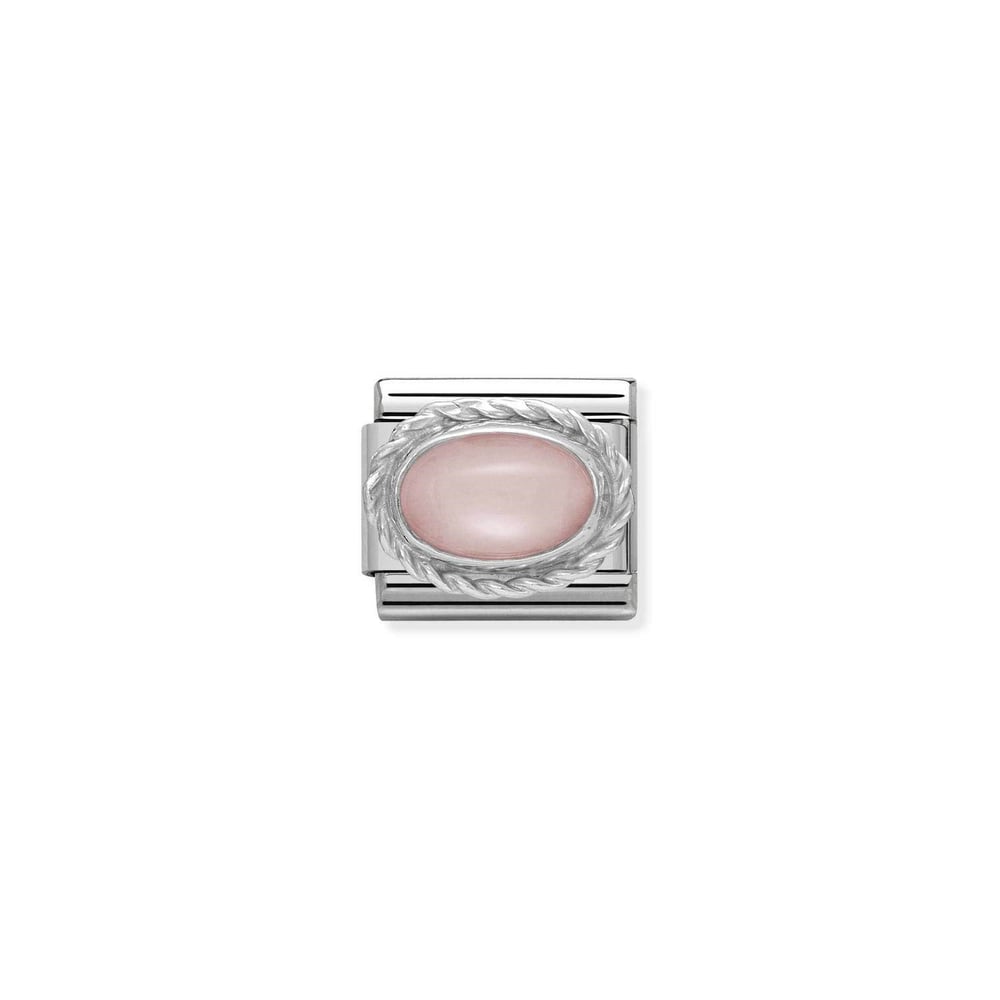 Composable Classic Link Pembe Opal Taşlı 925 Ayar Gümüş