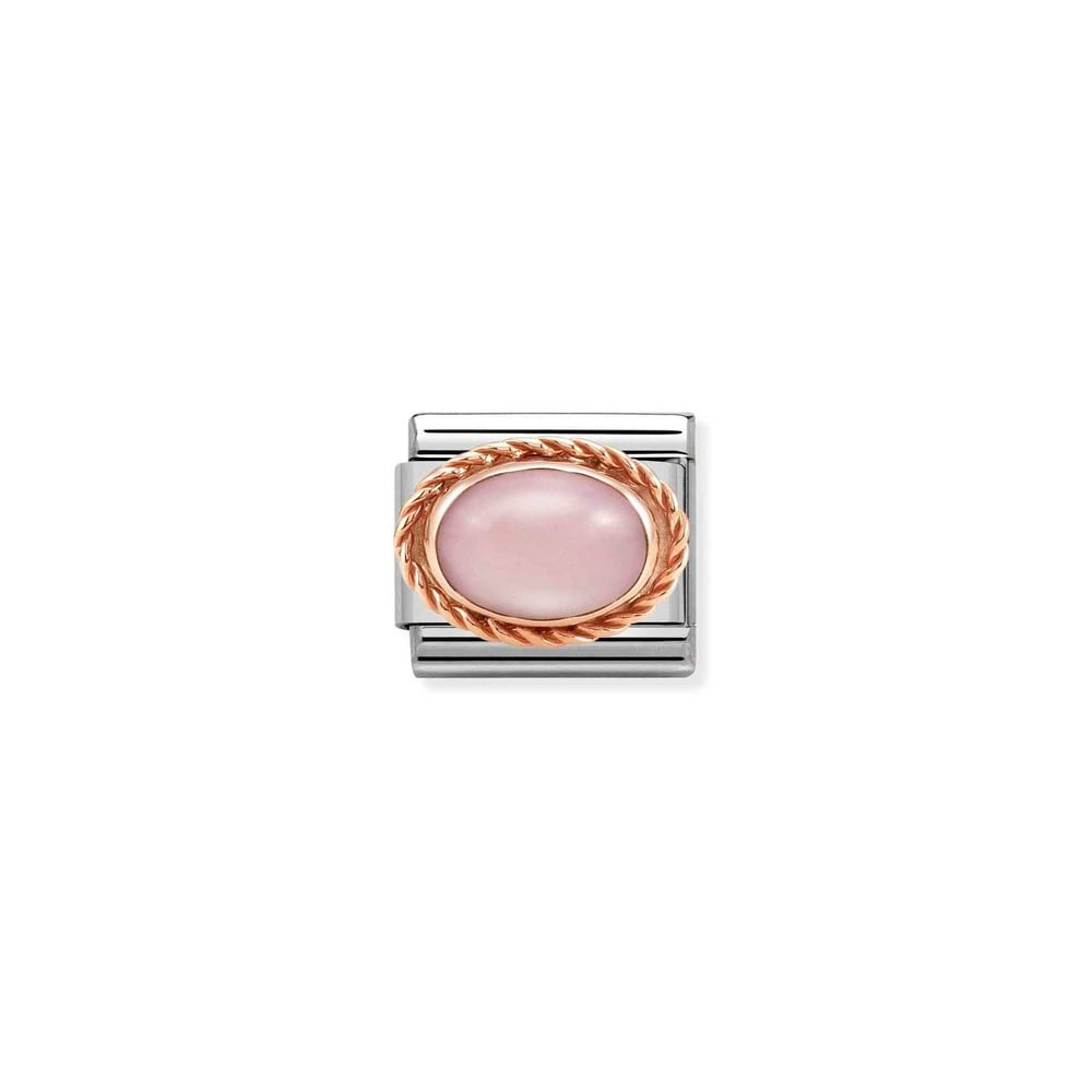 Composable Classic Link Pembe Taşlı Burgu Çerçeve 9 Ayar Rose Gold