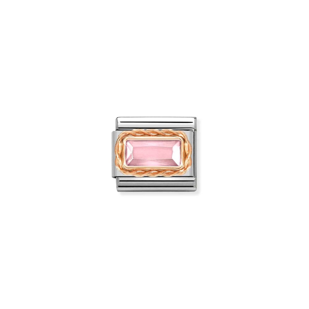 Composable Classic Link Pembe Zirkon Taşlı 9 Ayar Altın Rose