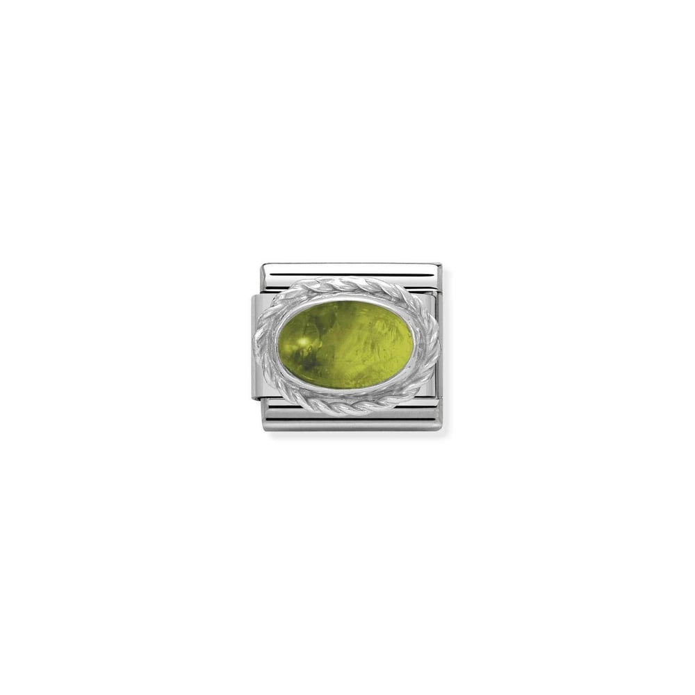 Composable Classic Link Peridot Taşlı 925 Ayar Gümüş