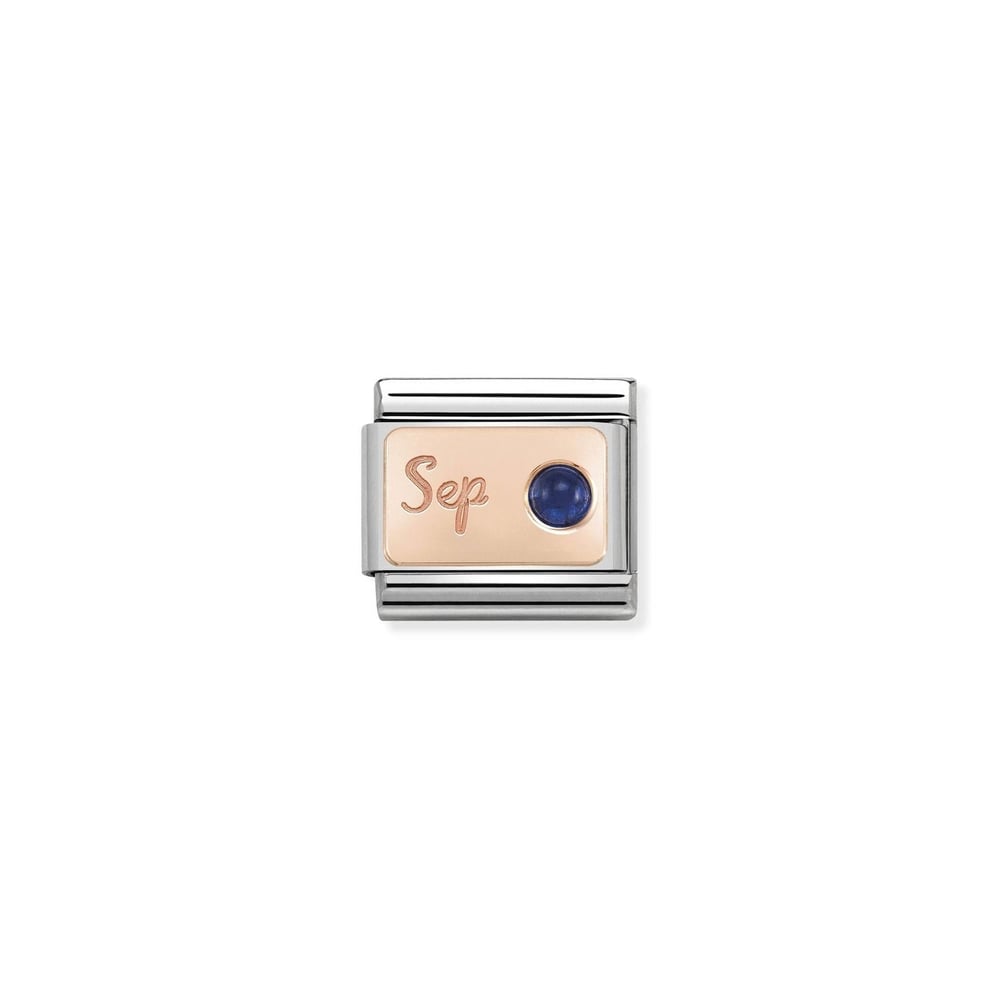 Composable Classic Link Safir Taşlı Eylül 9 Ayar Altın
