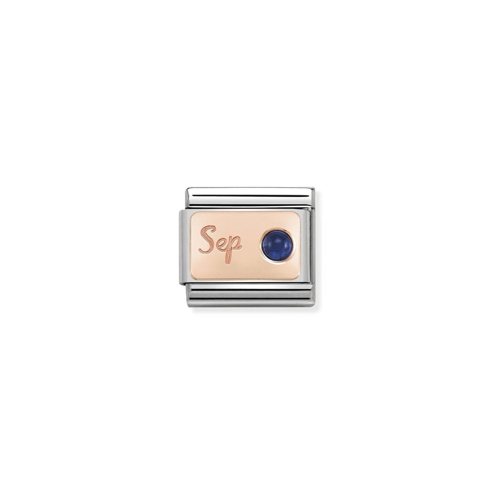 Composable Classic Link Safir Taşlı Eylül 9 Ayar Altın