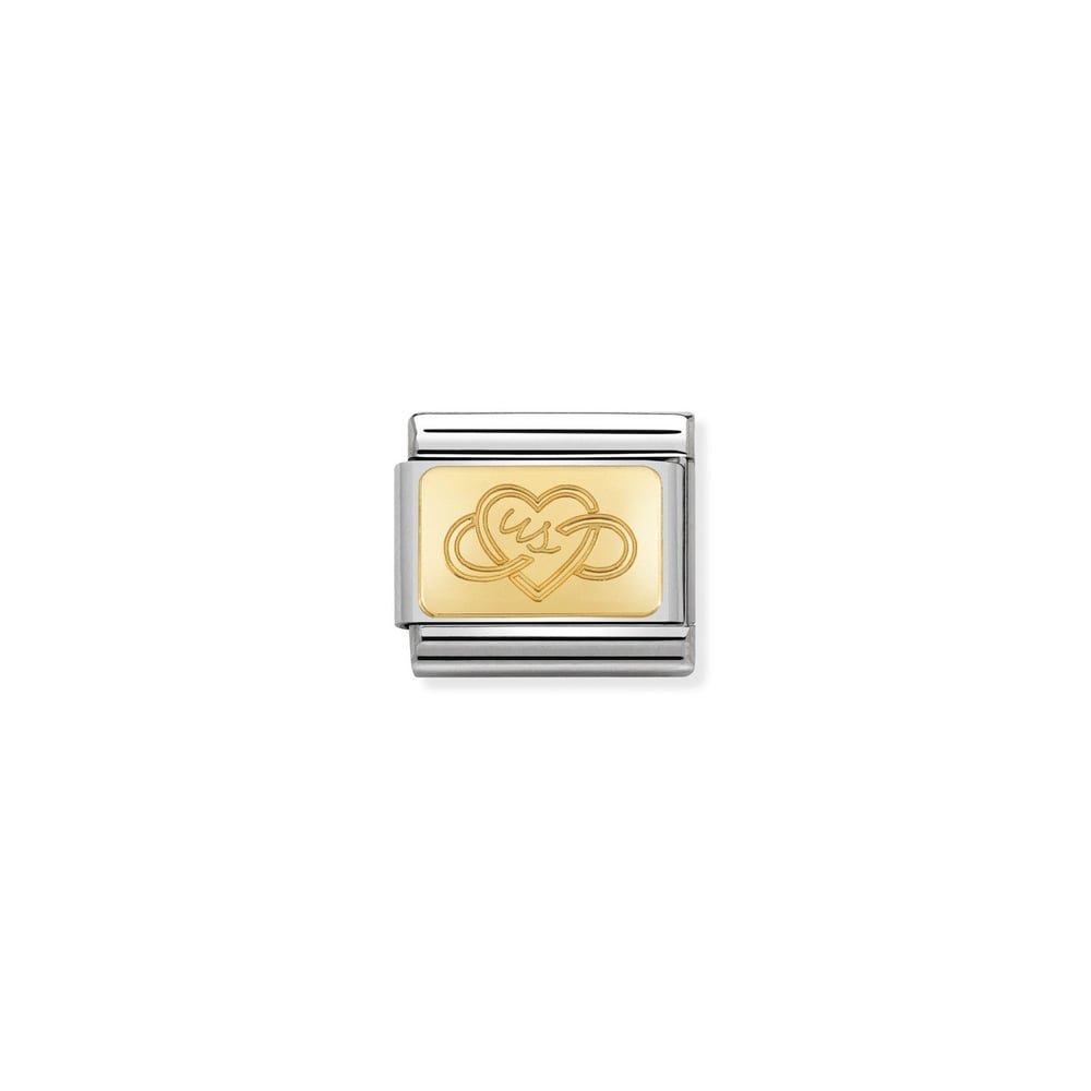 Composable Classic Link US Heart 18 Ayar Altın