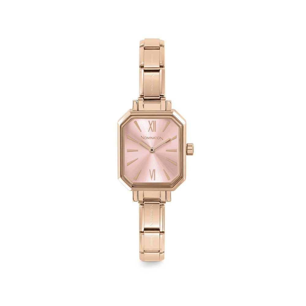 Composable Classic Time Dikdörtgen Rose Gold Kadran Rose Gold Kadın Kol Saati