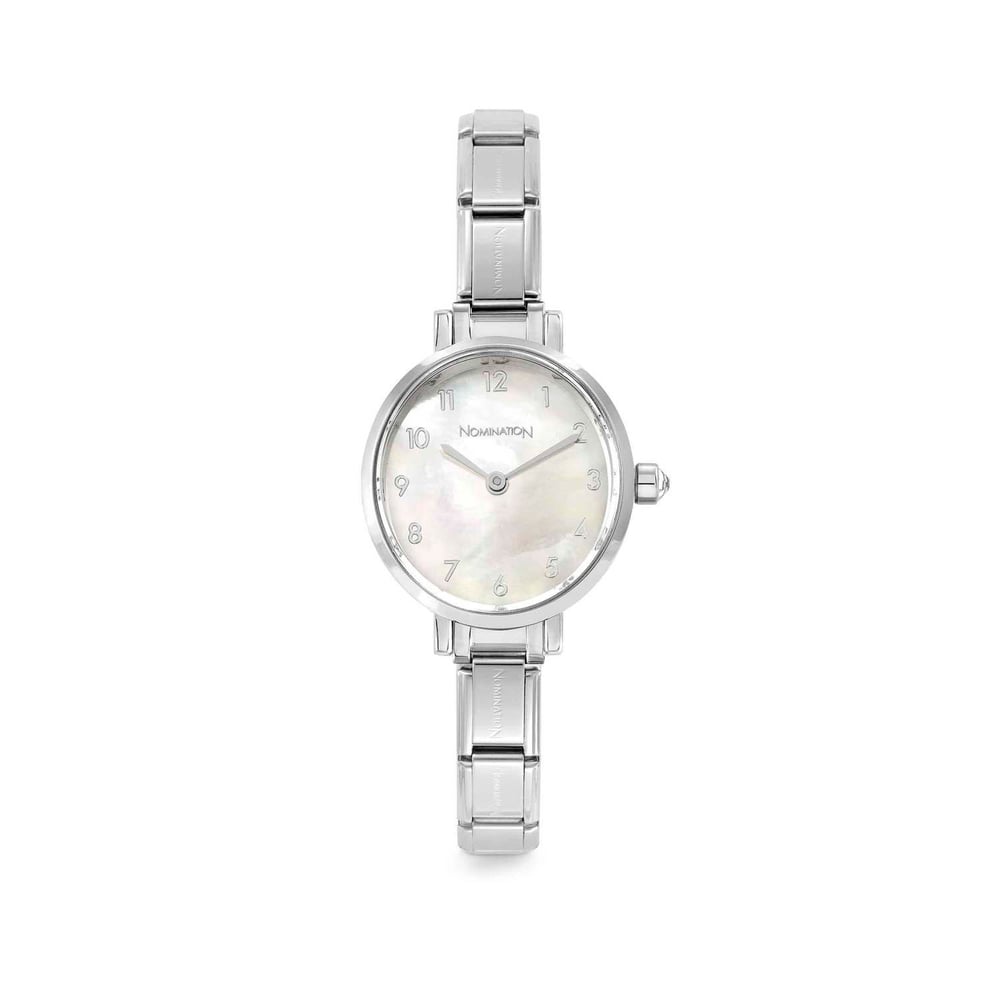 Composable Classic Time Yuvarlak Beyaz Kadran Gümüş Renk Kadın Kol Saati