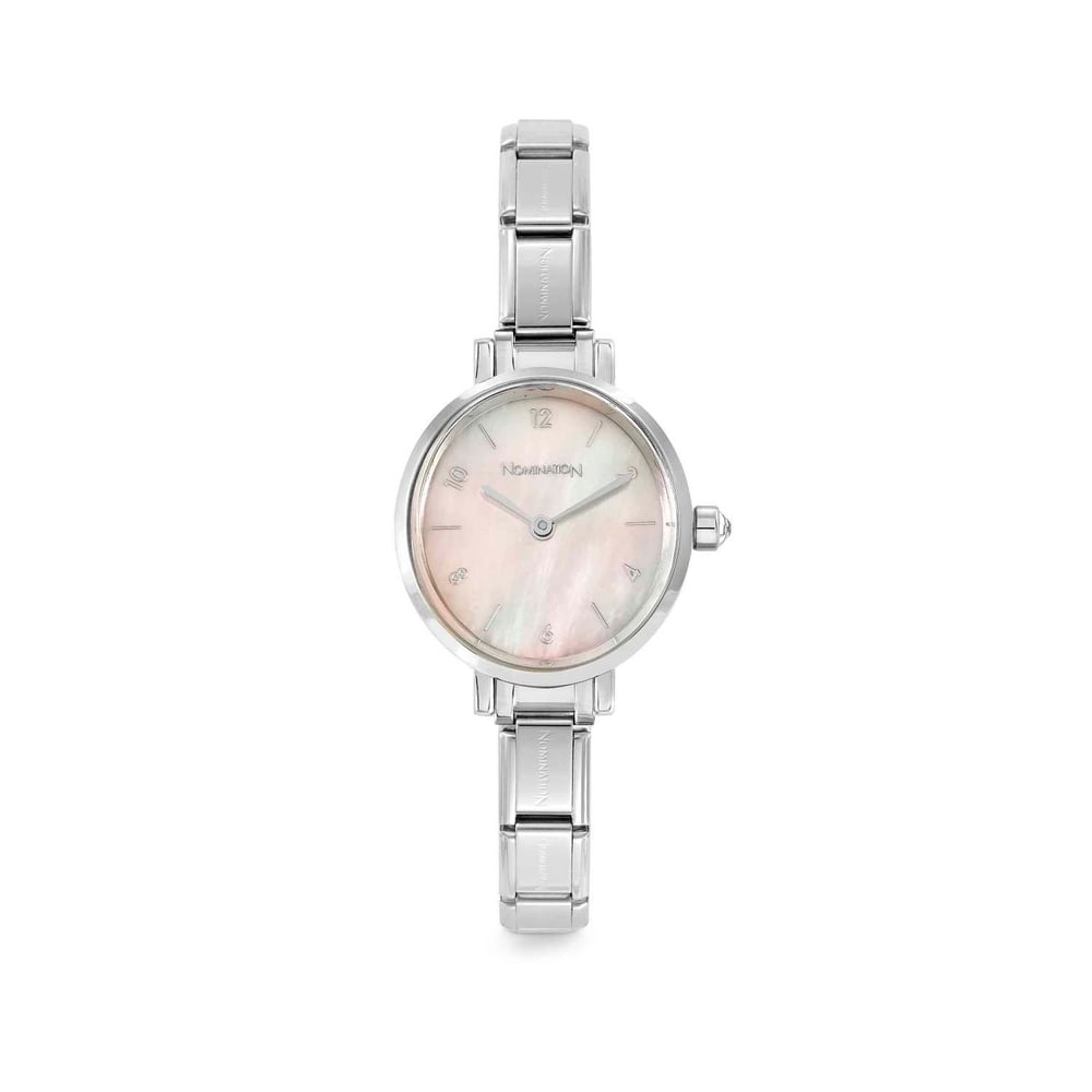 Composable Classic Time Yuvarlak Pembe Kadran Gümüş Renk Kadın Kol Saati