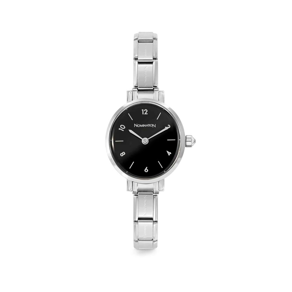 Composable Classic Time Yuvarlak Siyah Kadran Gümüş Renk Kadın Kol Saati