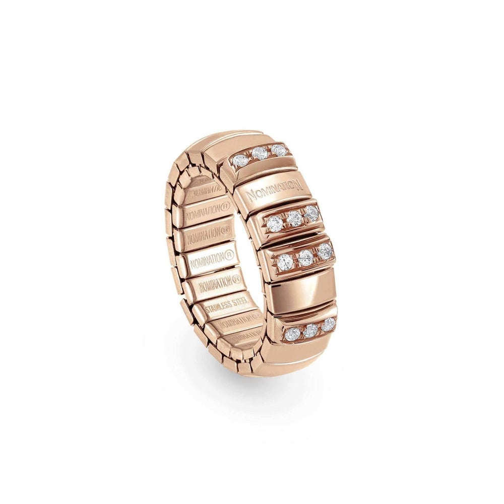 Extension 042814 011 Rose Gold Renkli Zirkon Taşlı 925 Ayar Gümüş Detaylı Yüzük
