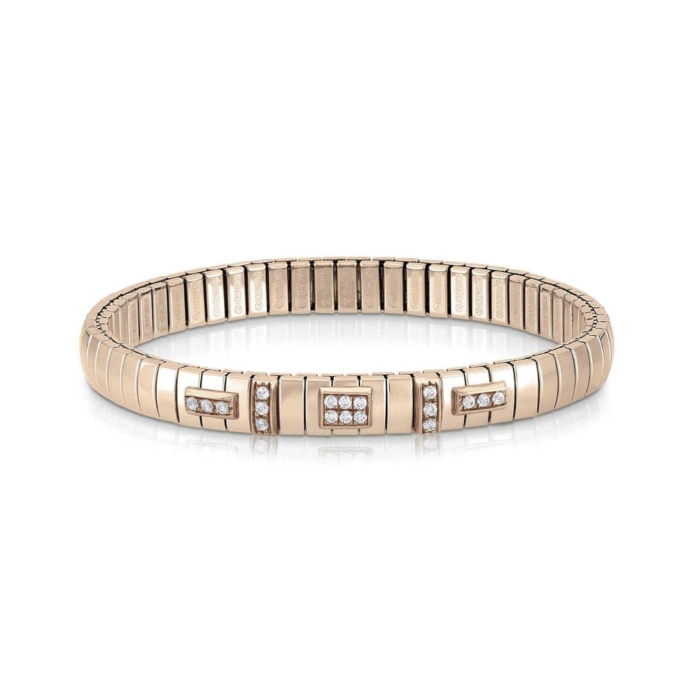 Extension 042816 011 Beyaz Zirkon Taşlı Rose Gold Bileklik