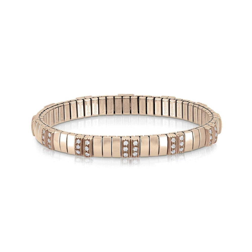 Extension 042819 011 Beyaz Zirkon Taşlı Rose Gold Bileklik