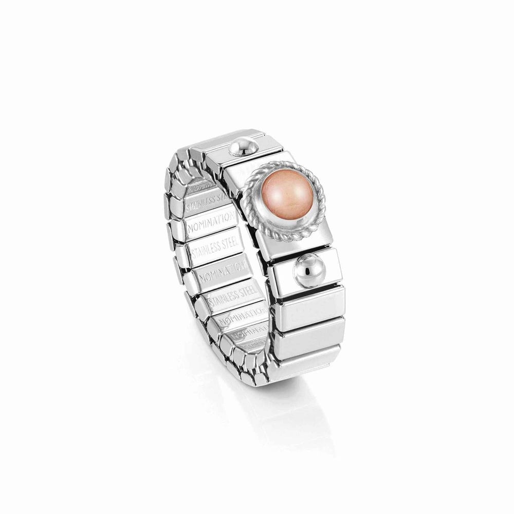 Extension 043343 006 Pembe Taşlı 925 Ayar Gümüş Yüzük