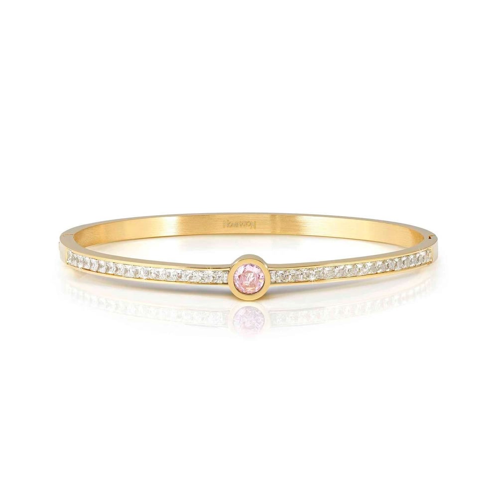 Pretty Bangles 029520 021 Pembe Zirkon Taşlı Bileklik Medium