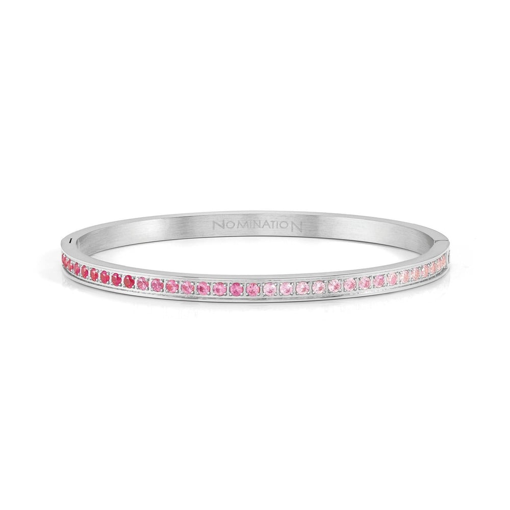 Pretty Bangles Pembe Zirkon Taşlı Bileklik Gümüş Renk Small