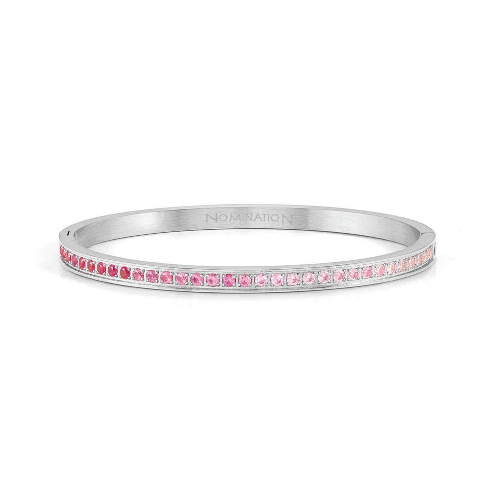 Pretty Bangles Pembe Zirkon Taşlı Bileklik Gümüş Renk Small