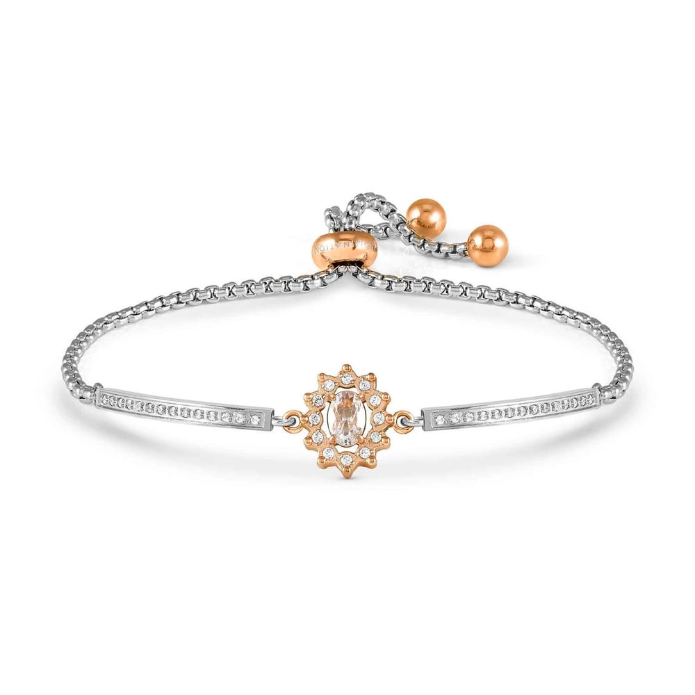 RoyalDream Yıldız Beyaz Zirkon Taşlı Bileklik Rose Gold Renk