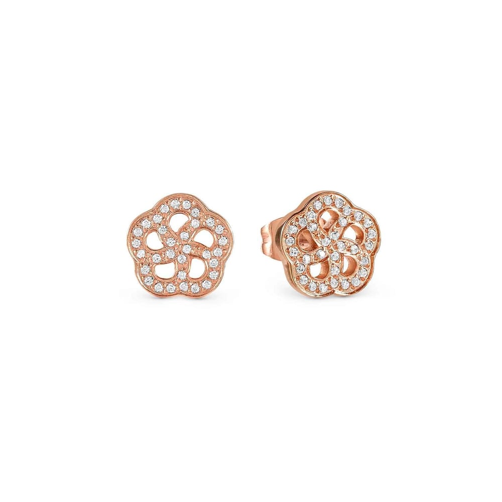 Soffio D'Amore Zirkon Taşlı Küpe Çiçek Rose Gold Renk