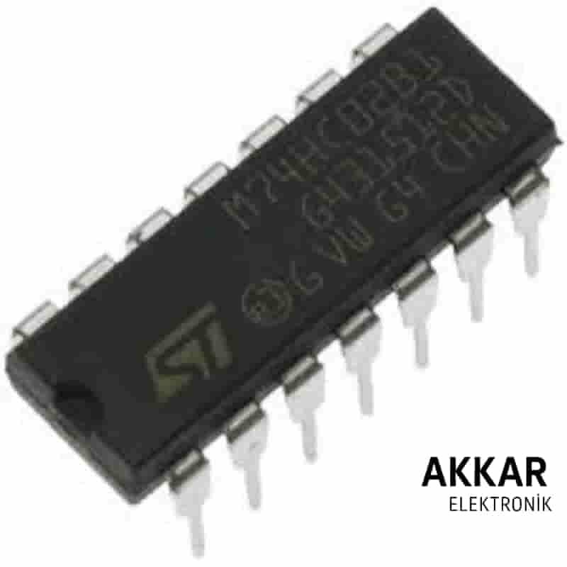 74HC02 DIP-14 Invertör ve Kapı Entegresi