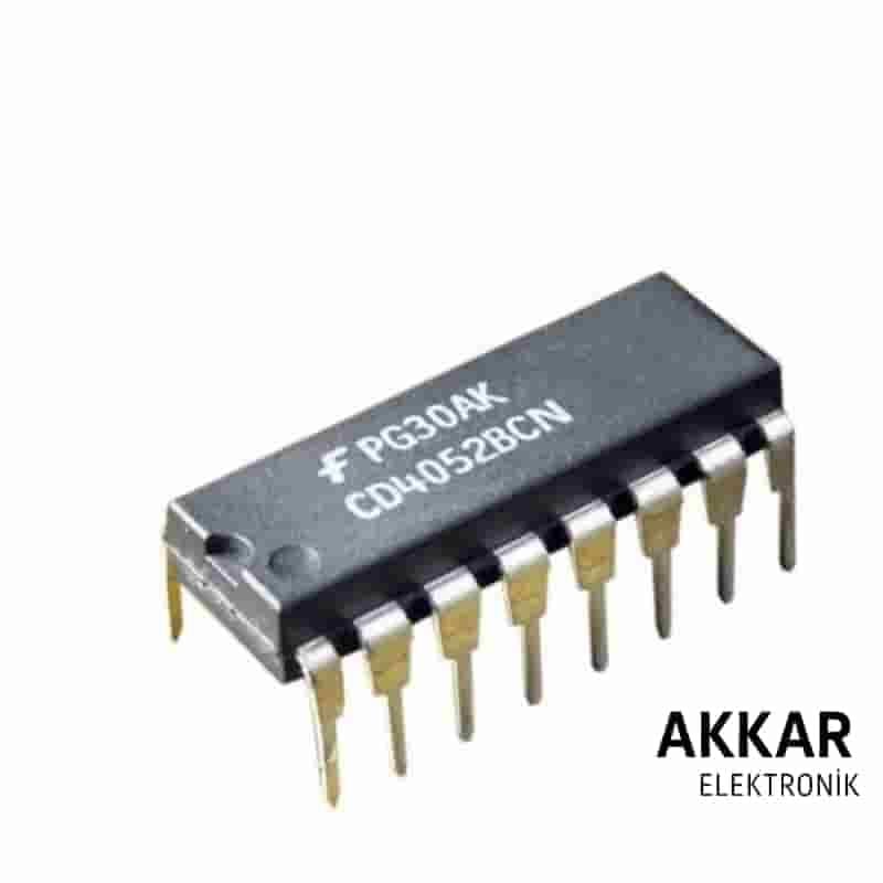 CD4052 DIP-16 Multiplexer Demultiplexer Entegresi