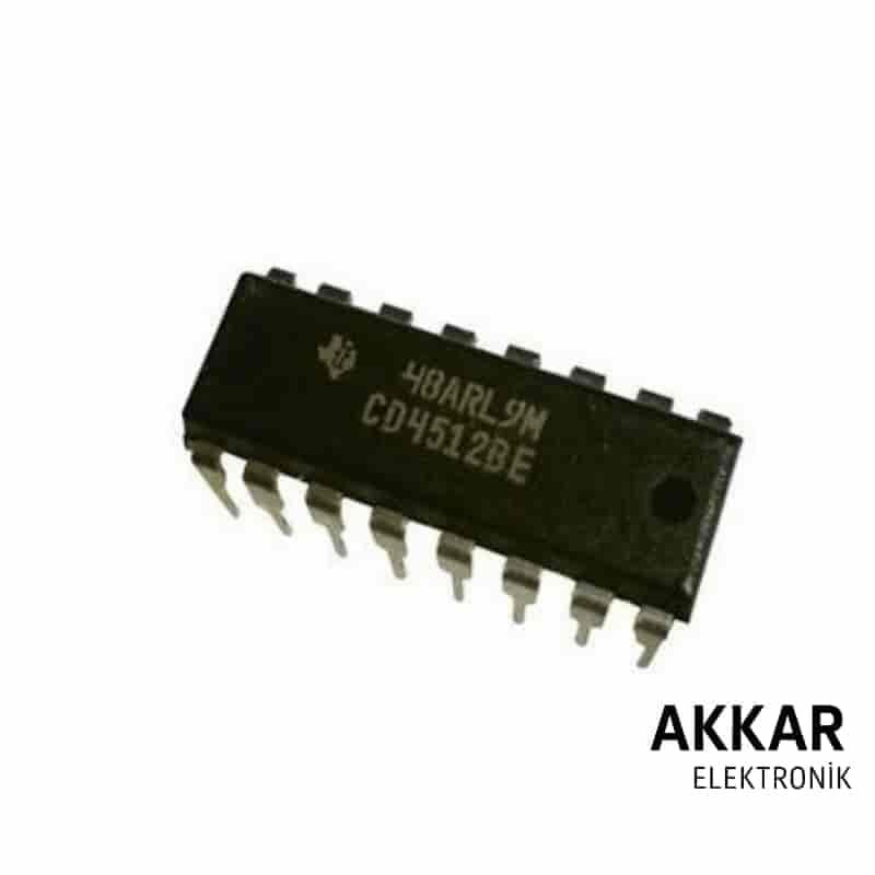 CD4512 DIP-16 Multiplexer Demultiplexer Entegresi