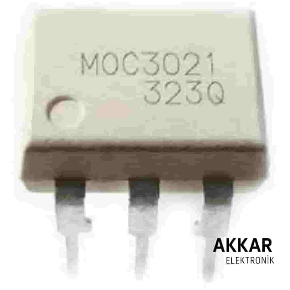 MOC3021 DIP-6 Triac Çıkışlı Optokuplör Entegresi