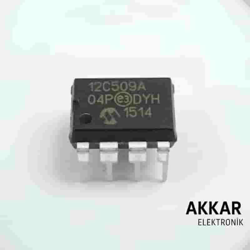 PIC12C509A-04/P 8-Bit 4MHz Mikrodenetleyici DIP8